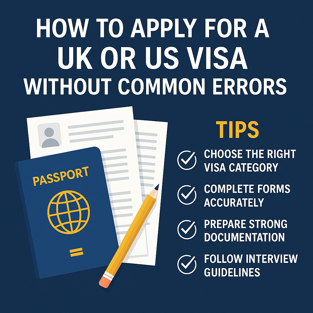 How to Apply for UK or US Visa Without Common Errors